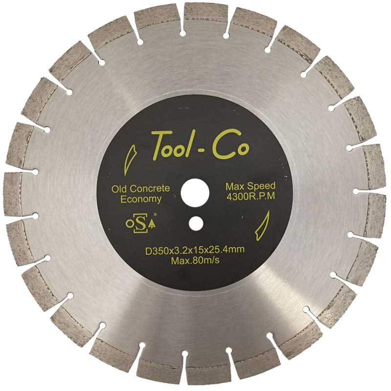 Tool-Co Old Concrete Yellow Diamond Blades