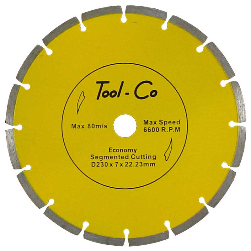 Tool-Co Segmented Yellow Dry Cutting Diamond Blade