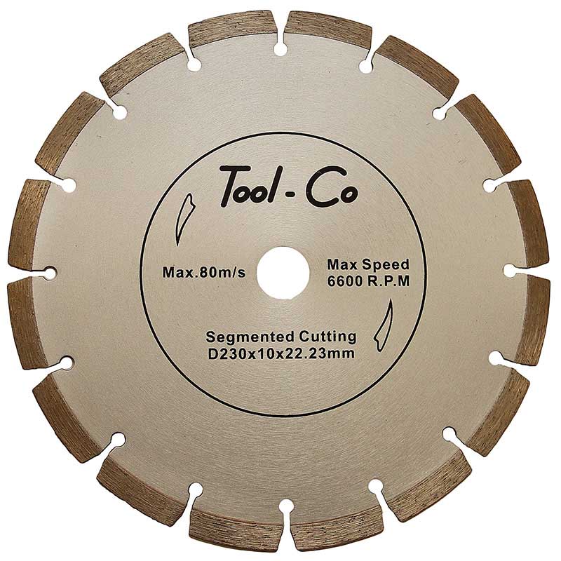 Tool-Co Segmented Silver Dry Cutting Diamond Blade