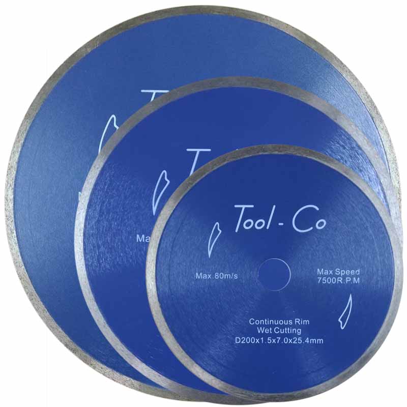 Tool-Co Continuous Rim Wet Diamond Blades